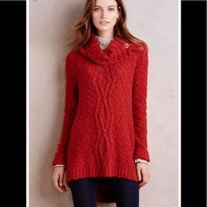Moth Anthro Cable Knit Cowl Neck Sienna Sweater XS
